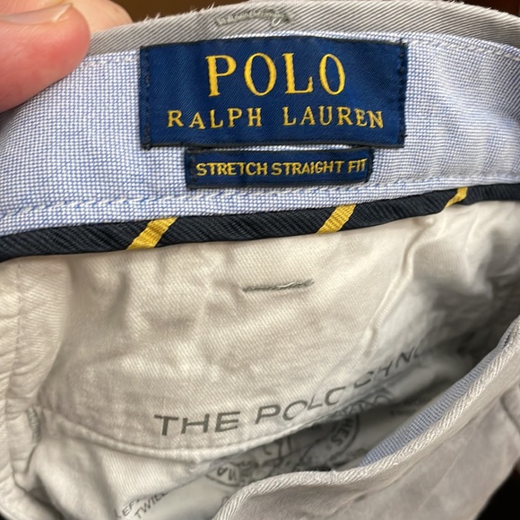 Straight stretch fit chinos, gray 36X30 97% Cotton and 3% Elastic. - Picture 3 of 5